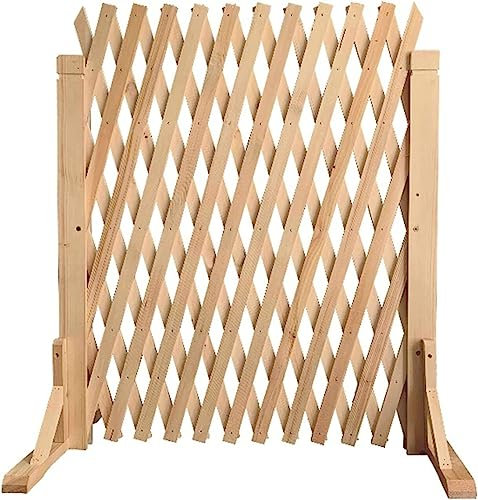 ELzEy Clôture en Bois, clôture en Expansion, Panneaux de Treillis télescopiques autoportants for l'extérieur, Panneau de clôture utilisé comme décoration de Maison/Jardin (Size : 80 * 160cm)