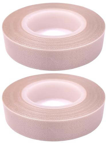 cyclingcolors 2x PTFE Klebeband Hitzebeständig Filmklebeband High Temp Glasgewebeband Hitzebeständig bis 260°C Selbstklebend Weiß, 13mm x 10m