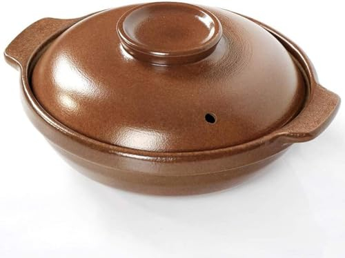 Casseruola in ceramica resistente al calore, in terracotta, stufato lento, terrina, casseruola, casseruola, pentole in ceramica, 1,2 l