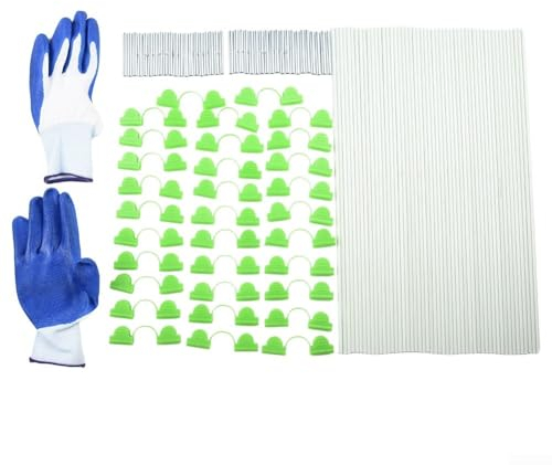 Tunnel per coltivazione fai da te, telaio in fibra di vetro antiruggine per aiuole rialzate, supporto per piante per reti da giardino, coperture per file, protezione per serre (taglia M: 4 giunzioni a