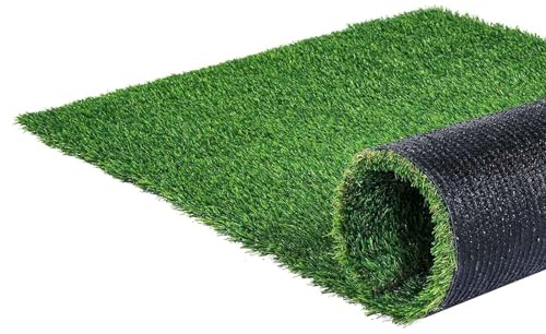 2,5 cm realistischer, dicker Kunstrasen-Teppich für den Innen- und Außenbereich, Hund, Balkon, Garten, Landschaft, Kunstrasen, Kunstteppich mit Entwässerungslöchern