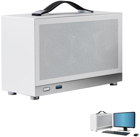 Minii Itx Computer Case - Custodia portatile Itx per computer | Case per computer Minii Itx Gamings Pc Chassis, Itx Minii Piccola Valigia in alluminio, Computer Desktop Computer Vuoto Telaio Pc