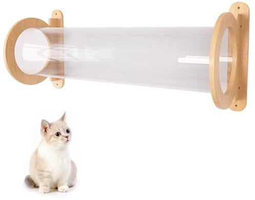 WXXSHGDW Katzenmöbel Wand, Katzen Wand Klettern, Wandpark für Katzen, Transparente Katzenraumkapsel, Katzen Wandelemente(110cm)