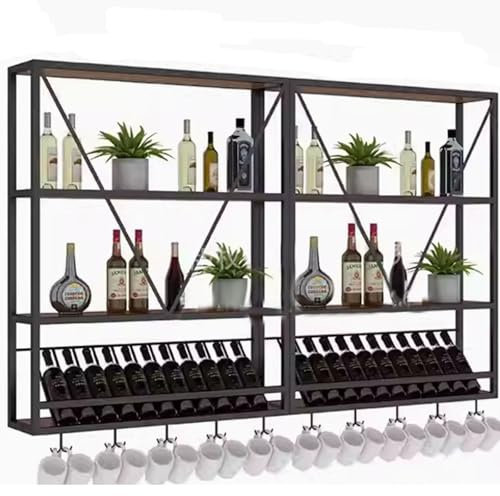 Botellero De Pared Estantería De Vino Soporte Para Botellas De Vino Mueble Botellero Salon VinotecaWine Rack Botellero Vertical Botellero Vino Pared Para Vinoteca Metal Botellero Montado En La Pared(N