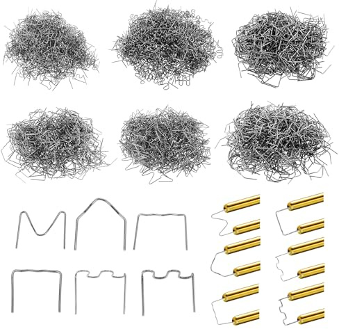 3000 PCS Plastic Welding Staples, 6 Types Hot Welder Staples Repair Tool Kit for All Car Automotive Plastic Repair Car Bumpers Dashboards Lamp Holders Machine Welding
