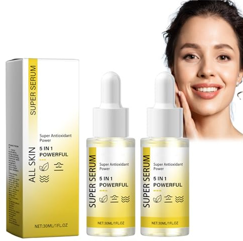 Siero Naturale Anti-Età Per Il Viso, Antirughe Viso Siero Per Macchie Facciali Antietà Per Linee Sottili E Rughe, Rassoda E Illumina Il Tono Della Pelle, Idratazione Ed Effetto Rassodante