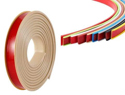 1M 9-50mm U-förmige Kantenveredelungsleiste, für Holzmöbel Schutzhülle Schrank, Sperrholz, Tisch, Kleiderschrank, Holzbrett Kantenschützer(Khaki,12mm)