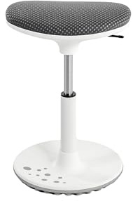 berrakcreo Creo Höhenverstellbar Drehhocker Arbeitshocker 360° Drehbar | Ergonomisch Sitzhocker Bürohocker | Rutschfester und sicherer Hocker (Anthrazit/Anthrazit, 40x28x76cm)