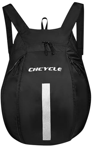 YNPQTDS 20 – 35 l Motorrad-Rucksack, Helmtasche, große Kapazität, für Laptop, wasserdicht und mit doppeltem Reißverschluss, für Wandern, Trekking, Radfahren
