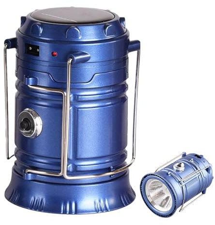 SVCEQZE lampara solar camping plegable, lámpara camping recargable larga duración, 9x13.5 cm lampara de campamento, linterna camping solar y recargable pilas, Linterna de senderismo portátil