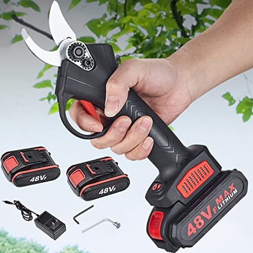 VGVSBG Forbici da Potatura a Batteria 48V, Cesoie Elettriche da Potatura, Diametro di Taglio 25 mm, Cesoie Elettriche da Giardino, per Potatura di Alberi e Rami e Tagl