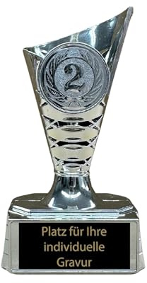 EBERiX POKALE – 3er Pokal-Set 11 cm – Mini-Trophäen Gold Silber Bronze – Pokal Trophäe Award Set mit Gravur – für Turniere Spieleabende Kinderfeste Geschenkpokal