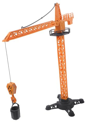 Angoily Kinderbaukran mit Drehbarem Arm und Hebemechanismus Realistisches Kranmodell für Interaktives Bauen Fantasie als für Jungen und Kleinkinder