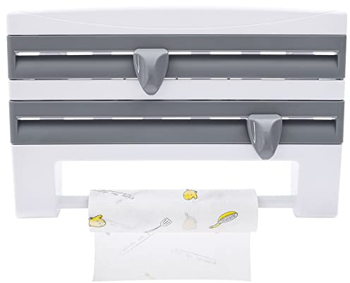 Wand-Papierhandtuchhalter Wandmontage Wandrollenhalter Küchenrollenhalter für Glatte Schnittkanten, Folienschneider mit Messerscharfen Klingen, Papierrollenhalter mit Spezialmesser für Küche