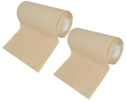 WATIIFUFU 2 Roll Degradable Thickened Oil-Absorbing Kitchen Paper Towels Soft Bamboo Pulp Absorbent Dish Cloth for Home Hotel Use Embossed Pattern Non-Abrasive Tissue for Food and Surface