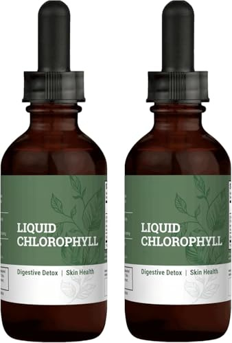 Liquid Chlorophyll, Liquid Drops for System Support | Natural Internal Deodorant, Vegan Chlorophyll Drops with Glycerin, Chlorophyllin Detox Cleanse