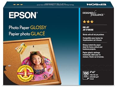 Epson Photo Papier glänzend 10,2 x 15,2 cm 100S – Fotopapier (10,2 x 15,2 cm)