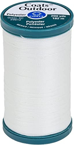 Coats&Clark D71-0001 Outdoor Living Thread, Mini King Spool, 200-Yard, White