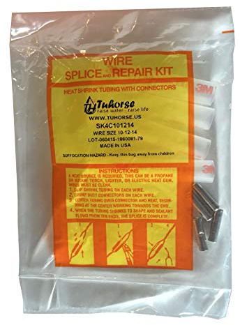 Well Pump Wire Splice Kit, Submersible 3M™ Dual Wall Heat Shrink Tubing and Copper Connector for 4 Wires, #10#12#14 AWG.