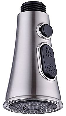 Cuisine Robinets Pommeau Douchette de Tête de Rechange pour Mitigeur, Douchette Douche Pommeau de Douche 2 Jets Chromé Robinet de Cuisine évier Robinet