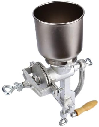 Manuelle Kaffeemühle & Getreidemühle mit einstellbarem Mahlwerk - Multifunktions-Handmühle für Kaffeebohnen, Mais, Weizen | 43 x 28 x 16 cm