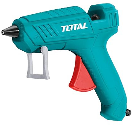 TOTAL - Pistola per colla a cavo con potenza da 100 W - Riscaldamento rapido - Diametro 11,2 mm - Ideale per falegnameria e artigianato - Include 2 bastoncini di colla