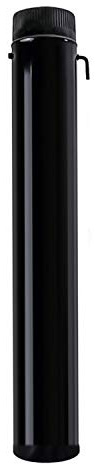 Wolfpack Tubo de Estufa Acero Vitrificado Negro Ø 110 mm. Con llave Estufas de Leña, Chimenea, Alta resistencia, Color Negro