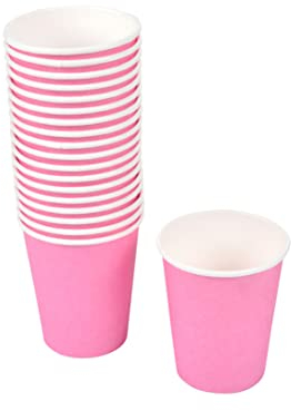 Paris Prix Lot de 20 Gobelets en Carton Vitamine 23cl Rose