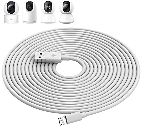 10M Micro USB Kabel für XIAOMI Kamera 2K/Pro,Micro USB Kabel für Xiaomi Mi 360° Kamera (1080p), Verlängerungskabel für Sicherheitskameras für XIAOMI Mi/YI/Cloud Kamera,für Wyze/Nest/Arlo Q/Furbo Dog C