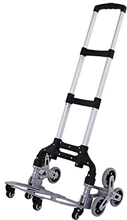 Carrelli a mano HUA Carrello A Mano Pieghevole Portatile, Carrelli Saliscale Con Ruote In Gomma Piena, 70kg Di Capacità Di Carico Bagagli, Trasloco, Shopping, Carrello Di Trasporto, Con Cordino Elasti