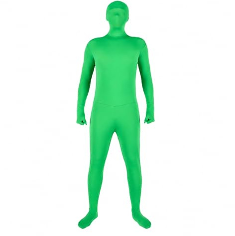 Andoer Ganzkörperfotografie Chromakey Green Anzug Unisex Erwachsene Grüner Bodysuit Stretch Kostüm für Foto Video Special Effect Festival Cosplay Karneval