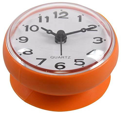 Olivine 7Cm Impermeable Cocina BañO Ducha Reloj Ventosa Ventosa Sucker Pared Naranja