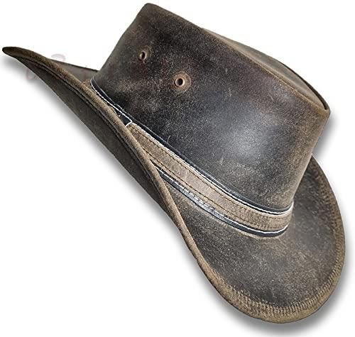 Oztrala HAT HL31 - Gorro de piel aceitado australiano occidental para hombre y mujer, Caqui, Small