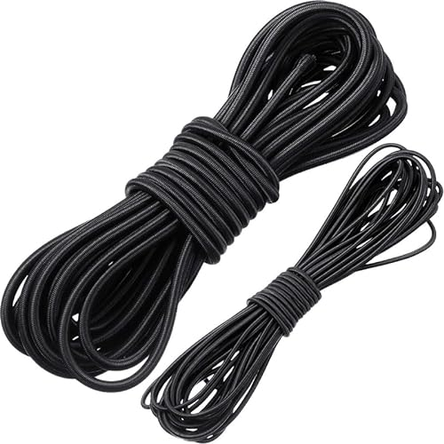 5 yardas 3/4/5/6MM cuerda elástica banda de goma látex negro cuerdas de choque para ropa DIY tienda de costura fijación de equipaje-6mm,5 yardas