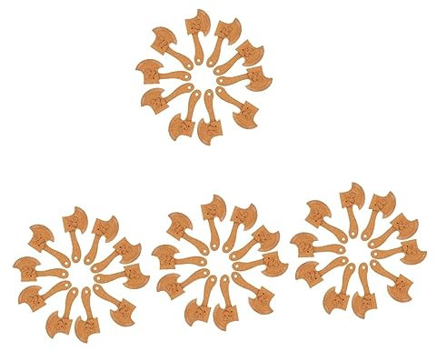 FRCOLOR 40 Pcs Pendant Charm Viking Charm Desk Topper Tool Pendant s Wooden Hatchet Wooden Cutout Bookmark s Furniture Photo Child