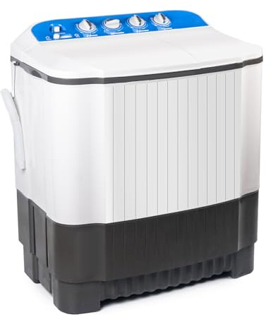 Iorbur 25 lbs Portable Washing Machine, Portable Washer and Dryer, Washing Machine (16 lbs) and Spin (8 lbs) 2 in 1 Twin Tub Washer with Drain Pump