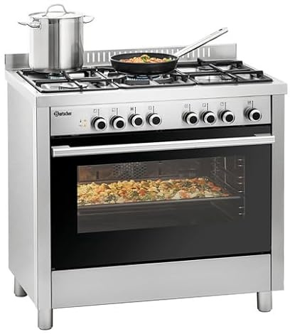 Cuisinière à gaz 5 Feux et Four Multifonction - Bartscher