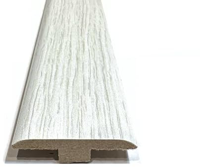 Miami White Oak Laminate & Wood Flooring Section Transition Bar MDF Threshold Strip T Bar Profile Door Strip Moulding Oak Trim (1, 900mm (2ft 9))
