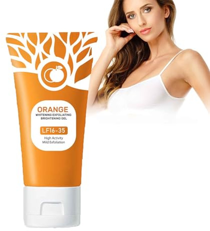 Peeling Gel Damen Gesicht, Brightening Orange Exfoliating Whitening Gel, Orangen Peeling Gels Gesichtspeeling für Reduzieren Hautflecken Tiefenreinigung und Glättung (1PC)
