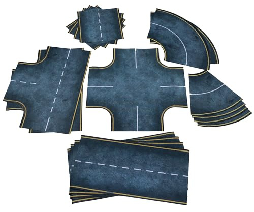 Carreteras de Asfalto – Tejido Antideslizante 2D – Juego de Carreteras 28 mm