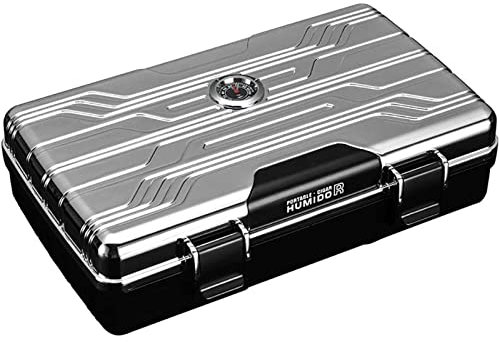 WOYZDQ Geschenk Tragbare Reise-Zigarrenkiste, Zigarren-Humidor aus LDPE-Material mit hoher Härte, Humidor mit multifunktionalem Schlossdesign, schwarzes Zigarrenetui Zigarren Humidore