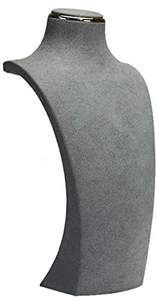 Jewelry Rack Necklace Chain Jewelry Bust Display Holder Stand, Display Necklace Mannequin, Necklace Bust Jewelry Bust Stand, Grey Pendant Chain Organizer for Women Jewelry Display Rack(Large)