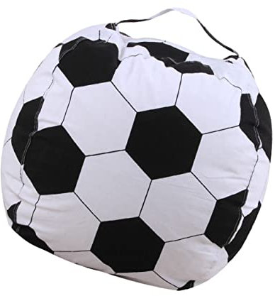 MAGICLULU Befüllbarer Sitzsack Mit Reißverschluss Fußballmuster 45 7 Cm Spielzeug-organizer Für Jungen Und Mädchen Atmungsaktives Polyester Zimmermöbel Für Jungen Und Mädchen