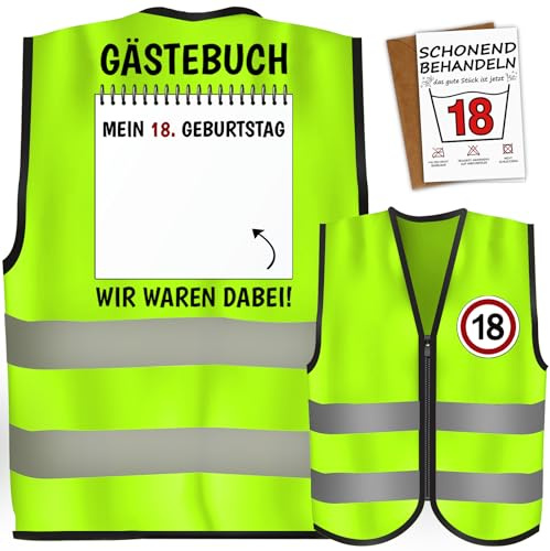 Giftota 18-90 Geburtstag Geschenk Mann Junge, Weste mit Grußkarten | WIR Waren DABEI Geburtstag Weste, Geburtstagsgeschenk für Männer, Lustige Geschenke Geburtstag für Parteien