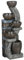 Outsunny Fontaine d'eau extérieure 5 Niveaux, Fontaine de Jardin avec lumières LED, Panneau Solaire 3,7 KW, Pompe, débit de 450L/h, en résine, Gris et Marron