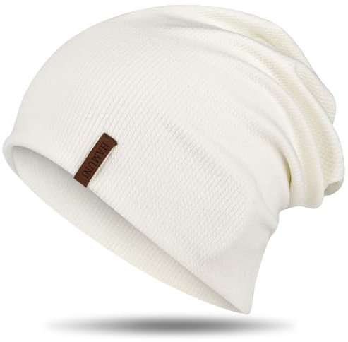 HAMUNI Mütze Damen Slouch Beanie Mütze Herren Elastisch Weich Bequem Jersey Mützen Klassische Mode Longbeanie perfekt für Frühling Herbst und Winter