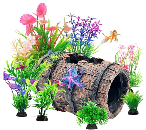 jiingekk Realistisches Korallen- und Pflanzen-Set, Unterwasserwelt, Dekoration, Aquarien, Ornamente für schöne Aquarien