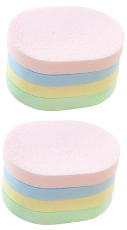 CIYODO 8Pcs Facial Cleaning Sponges for Makeup Removal and Deep Skin Cleansing Soft Exfoliating Pads for Fresh Moisturized Face Lightweight and Quick-dry Random Colors Random Color