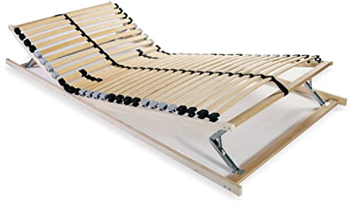 Woonisher Base De Cama Somier con Cabecero Y Pies Ajustables 90x200 Cm, 28 Listones Y 7 Zonas De Confort, Estructura Duradera De Haya, Múltiples Posiciones para Descanso Y Entretenimiento