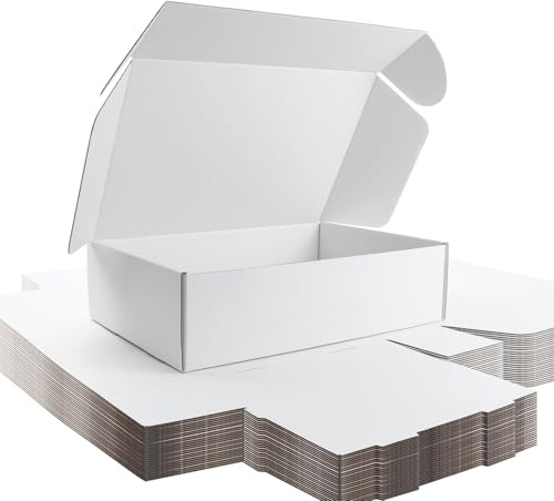 30 x 20 x 8 cm Vit postlåda och förvaringslåda – återvinningsbar kartong – vit inuti & utanpå – för set, kosmetik, pyssel – pack of 20
